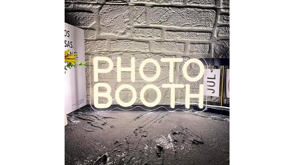 neon photo booth sign