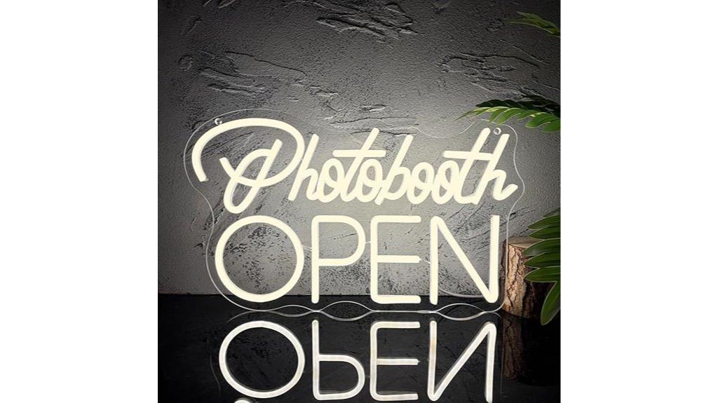 neon photo booth sign