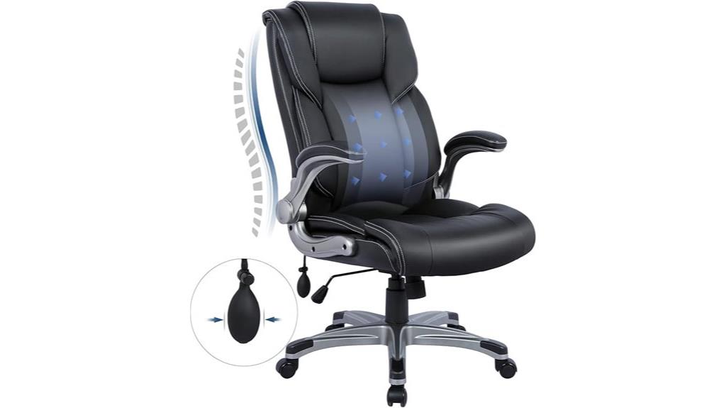 padded flip up armchair
