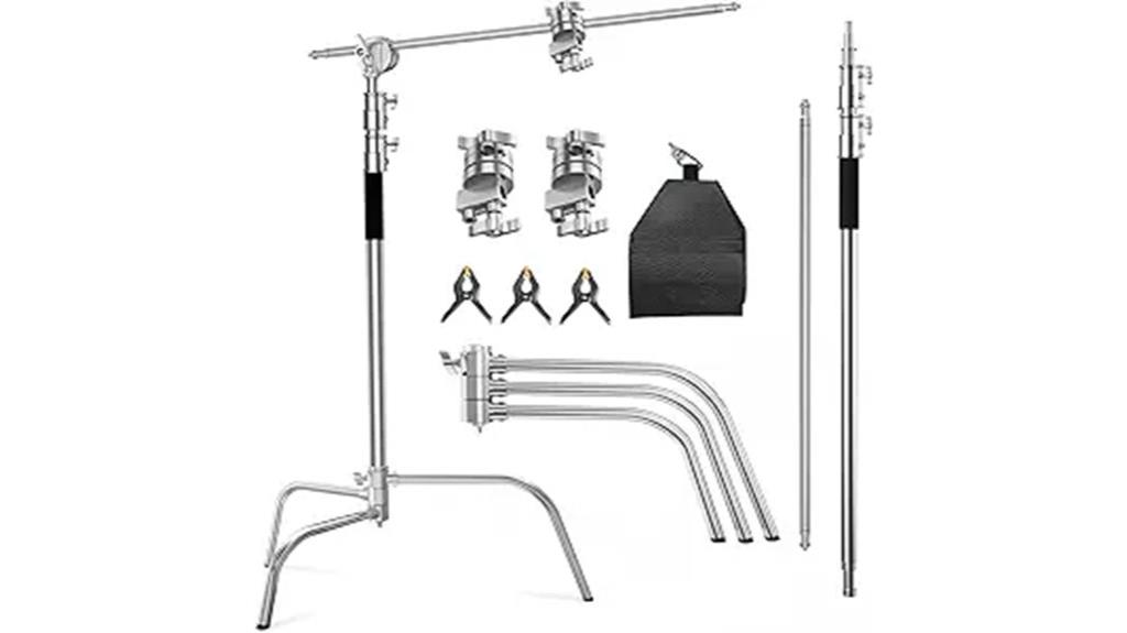 photography stand with arm