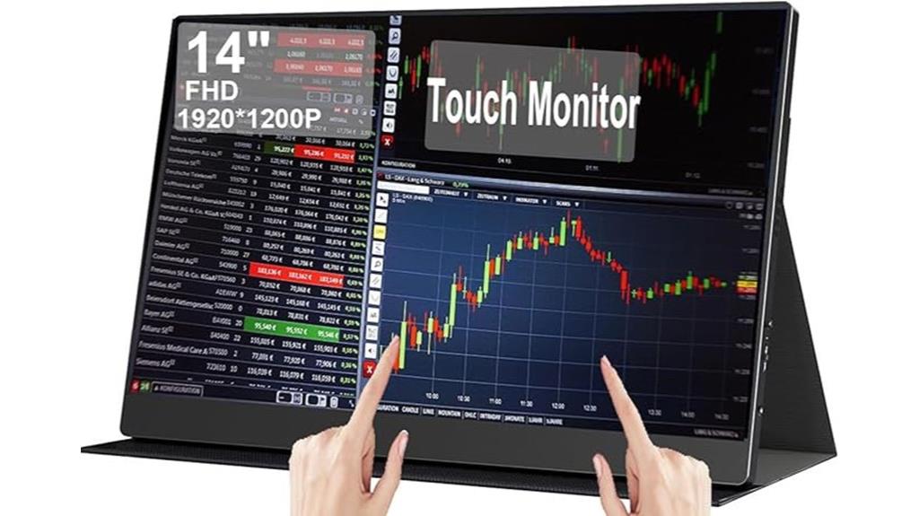 portable 14 inch touchscreen