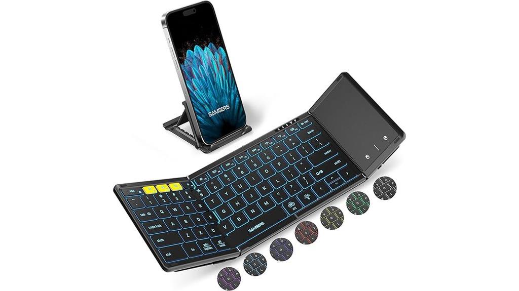 portable black foldable keyboard