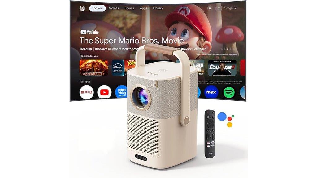 portable outdoor projector with jbl