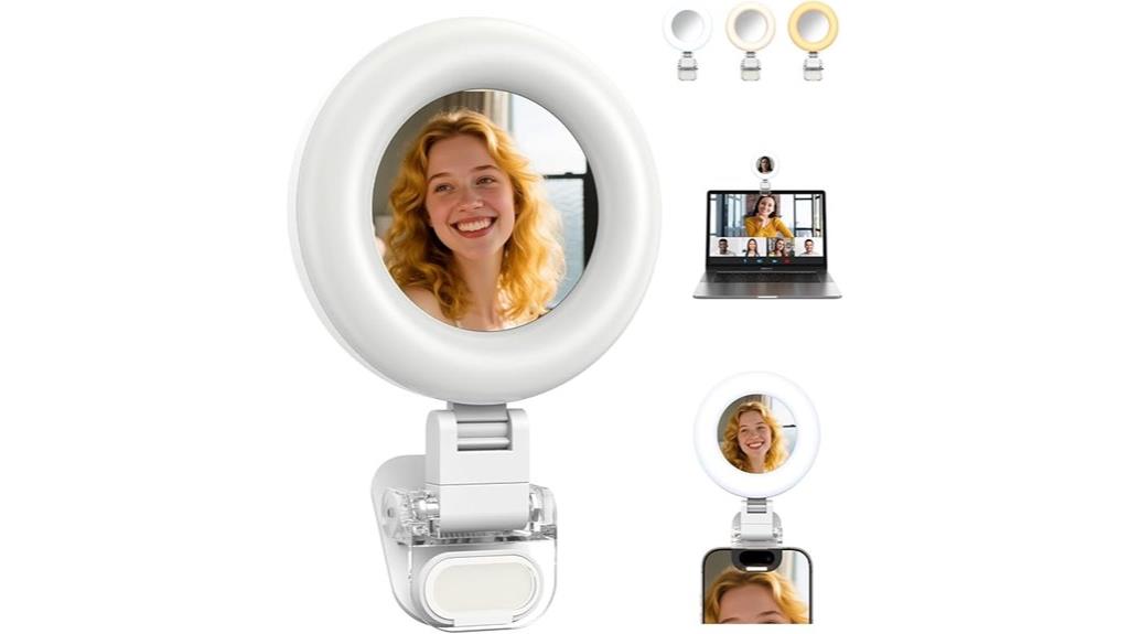 portable selfie ring light
