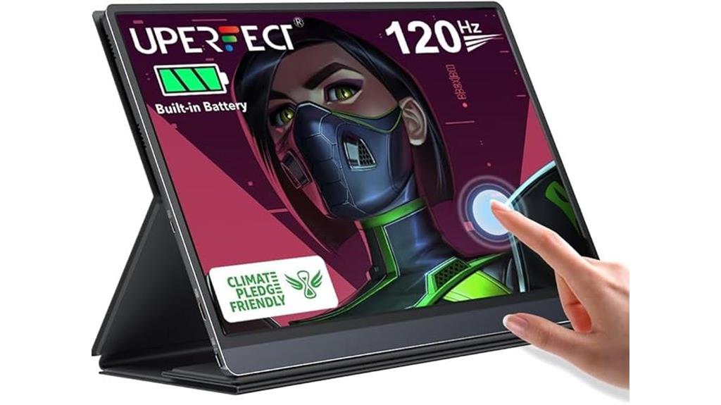 portable touchscreen monitor with battery