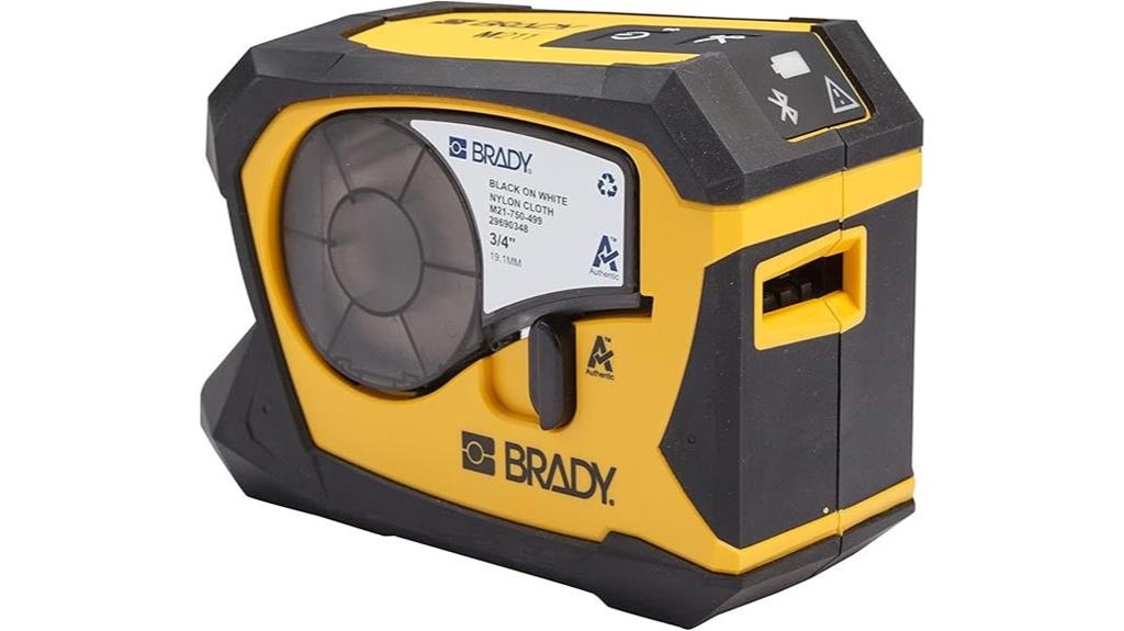 portable yellow black label printer