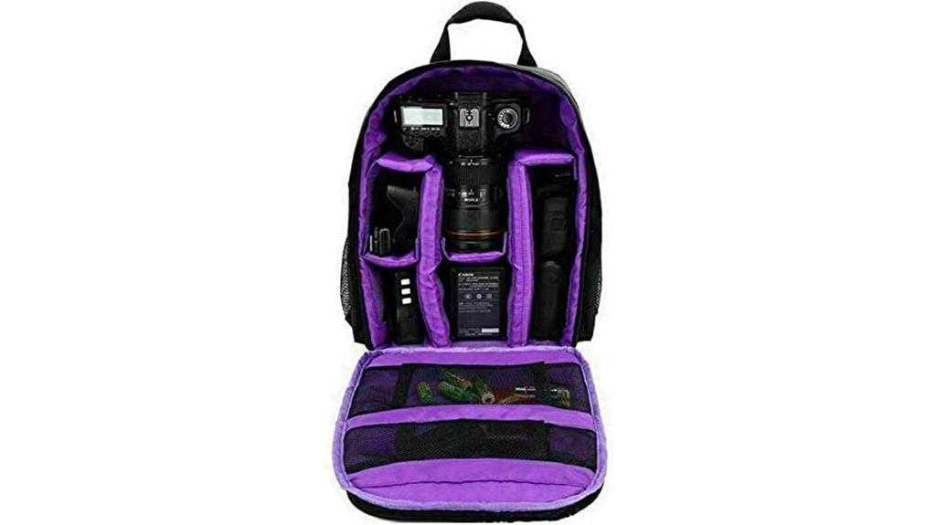 purple waterproof dslr bag