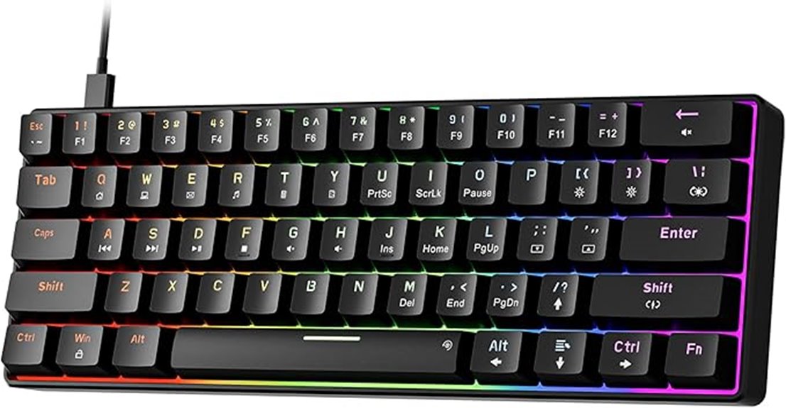 rainbow backlit red switches