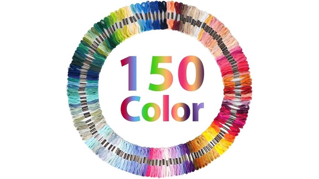 rainbow embroidery floss skeins