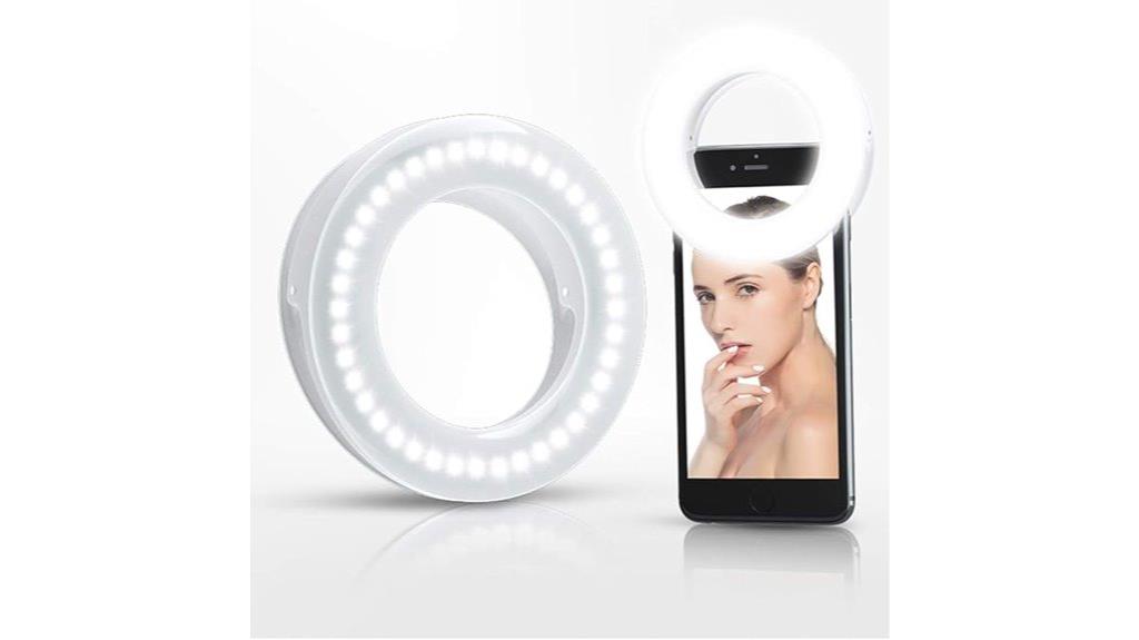rechargeable clip on selfie light