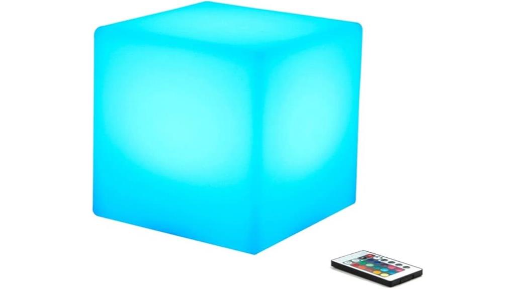 rechargeable led cube lamp