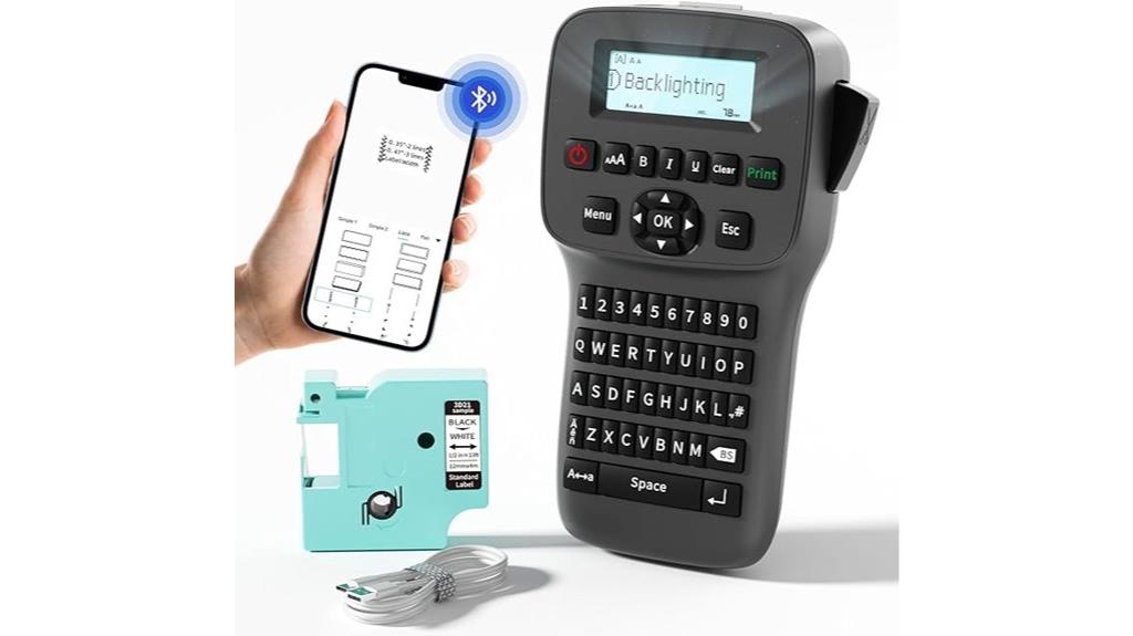 rechargeable portable label maker