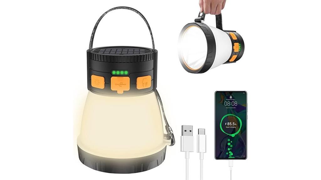 rechargeable solar waterproof lantern