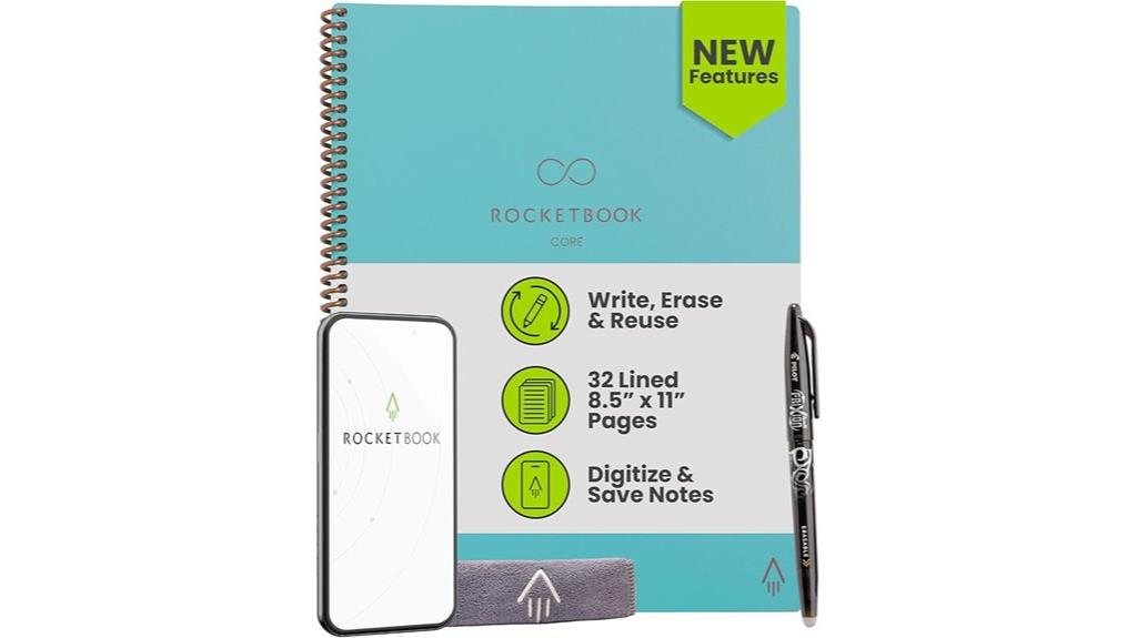 reusable teal spiral notebook