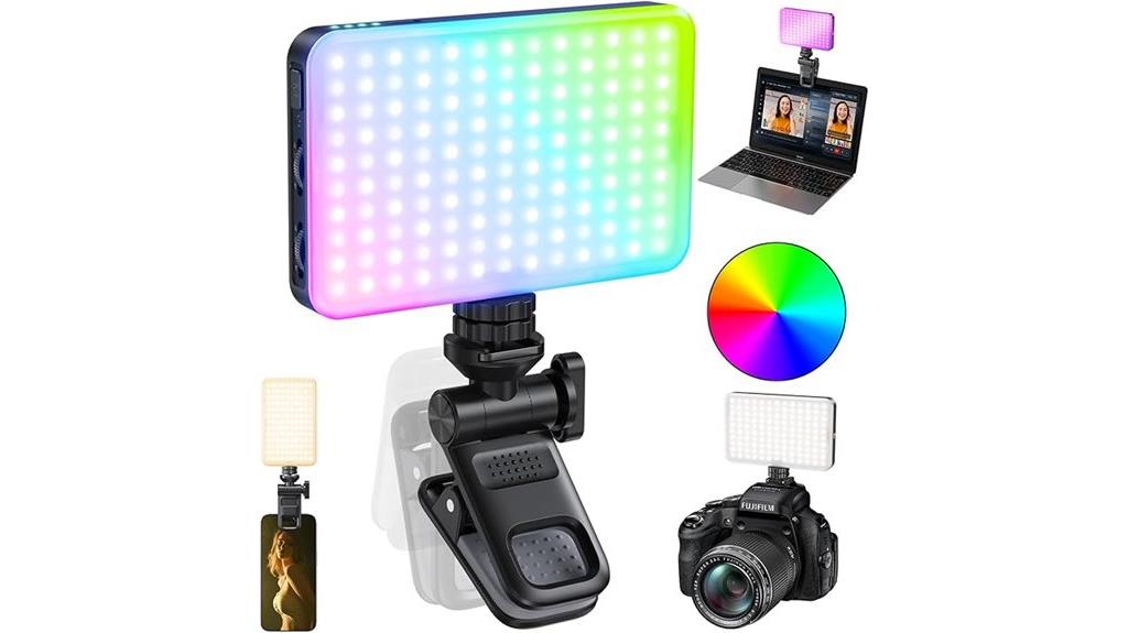 rgb led selfie clip