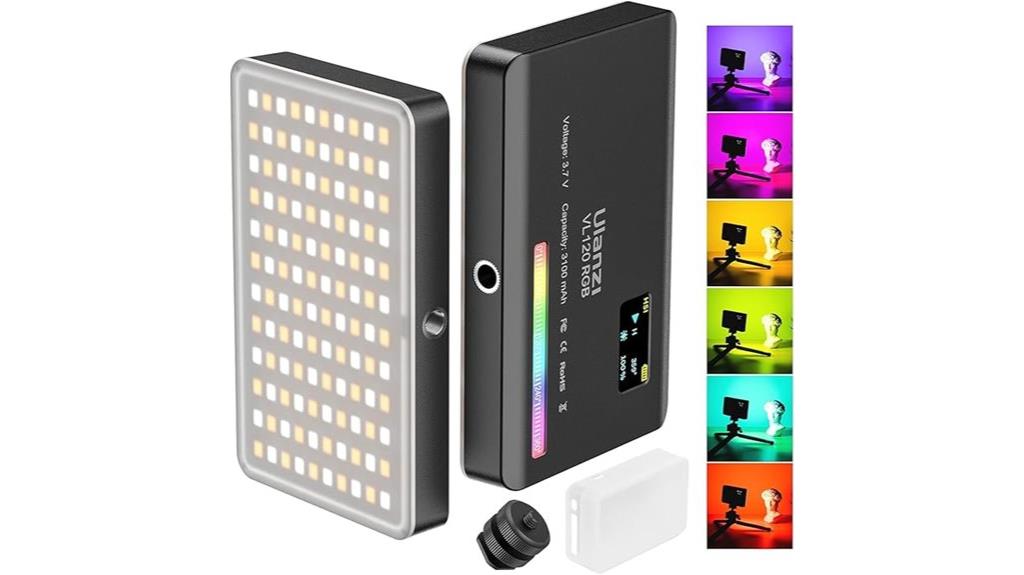 rgb video light with battery