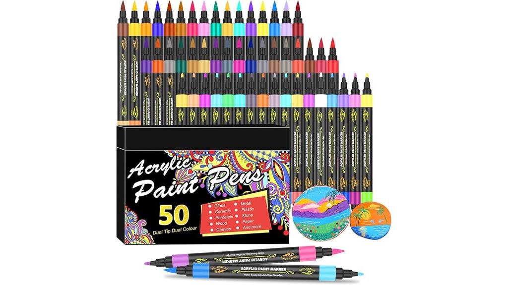 set of 50 vibrant markers