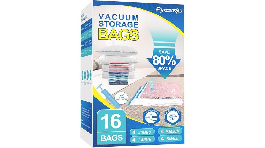 set of sixteen vacuum bags
