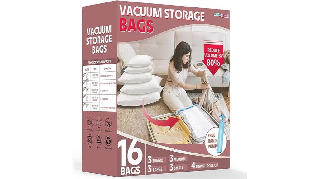 set of sixteen vacuum bags