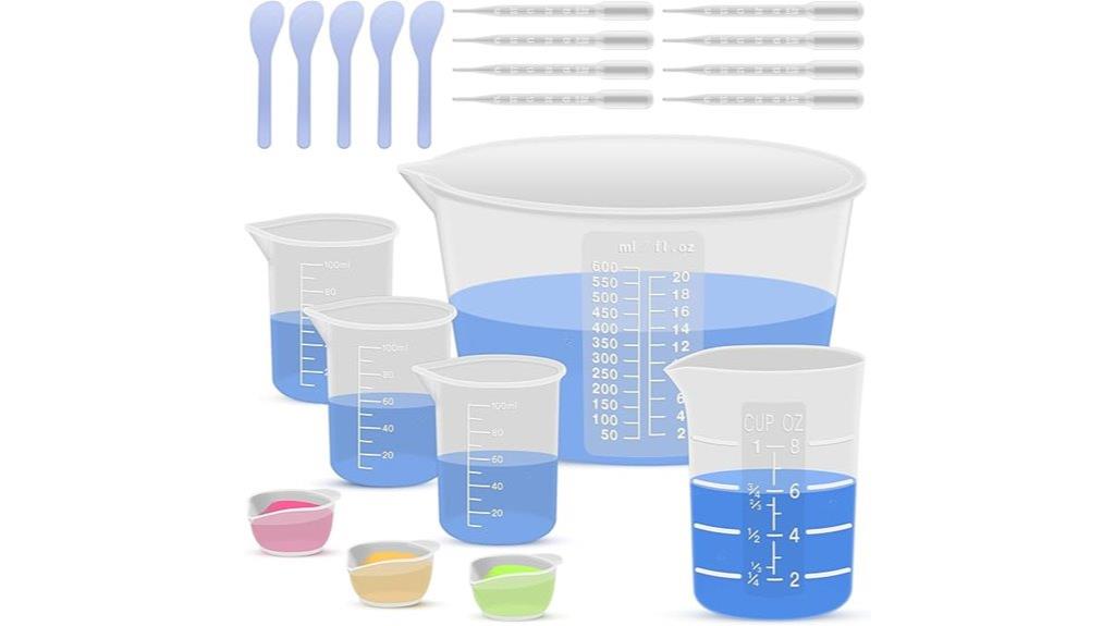 silicone mixing cups kit