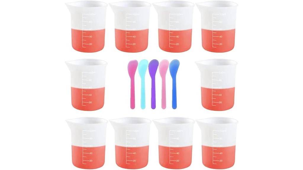 silicone resin measuring cups