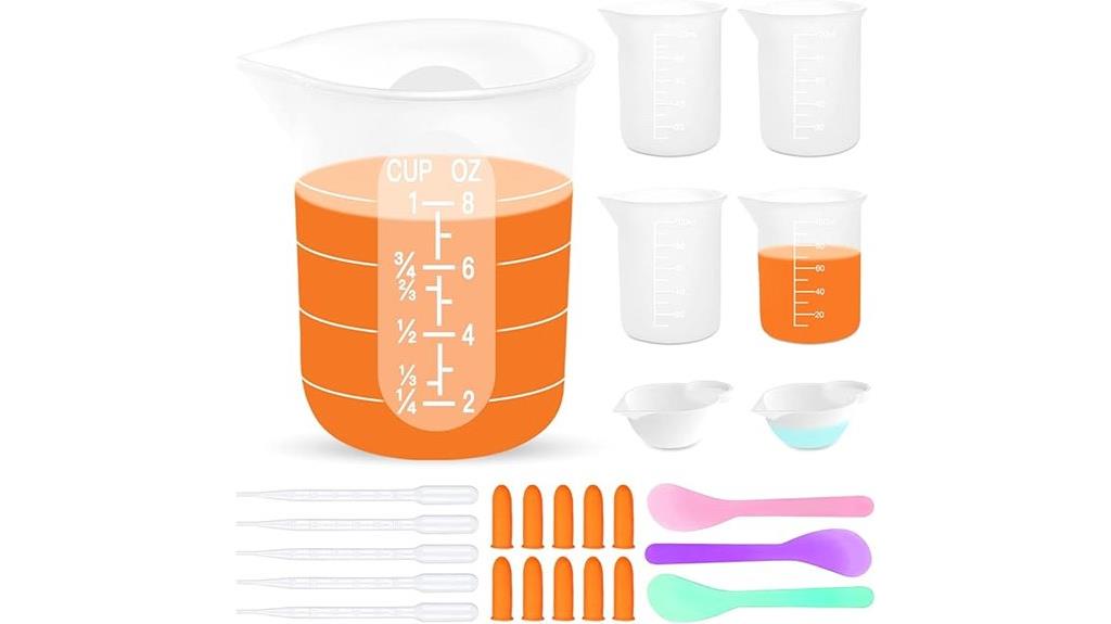 silicone resin measuring cups