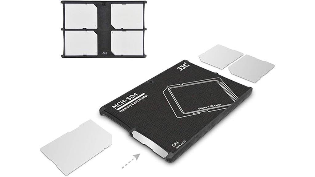 slim four slot sd card holder