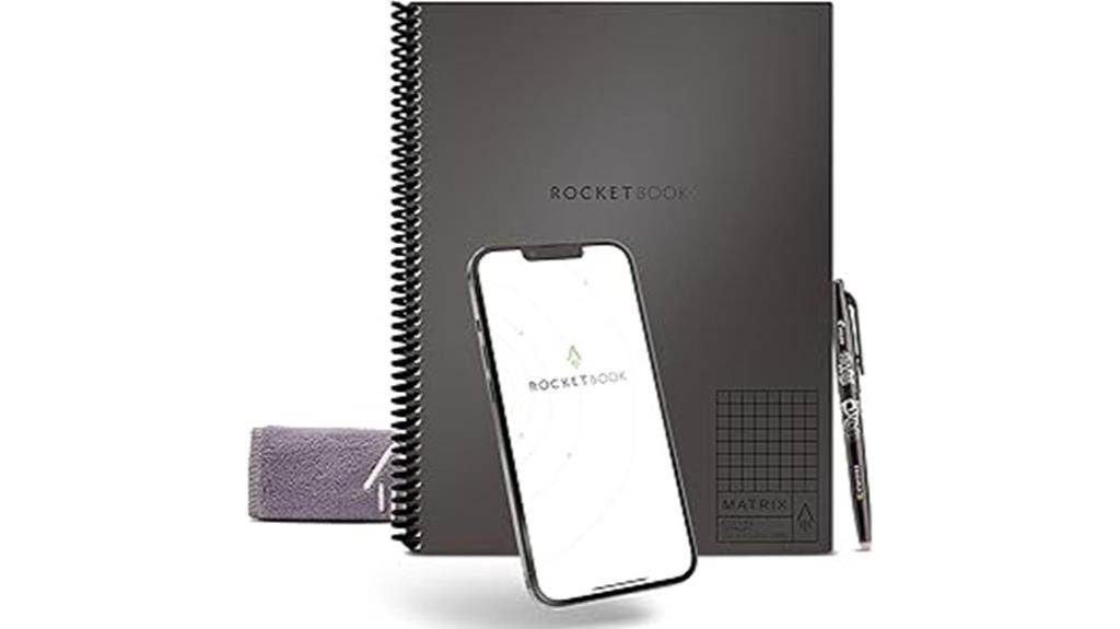 smart reusable notebook with pen