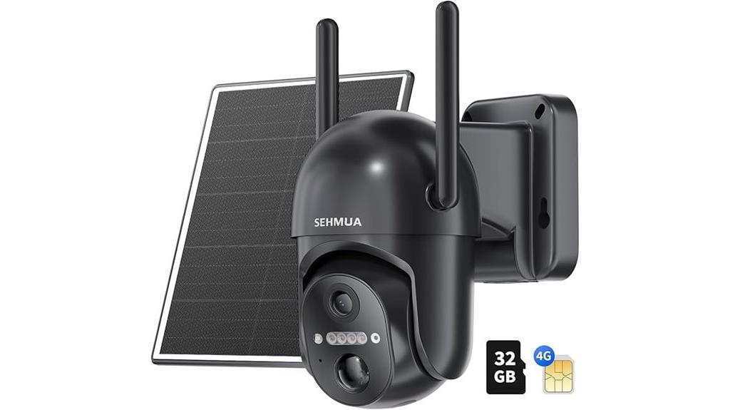 solar powered 4g lte security camera