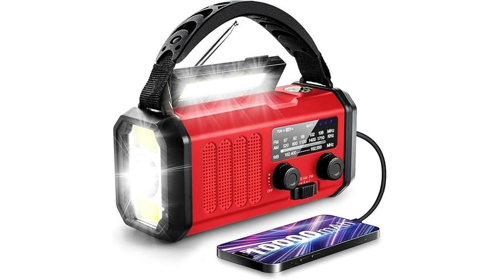 solar powered hand crank radio
