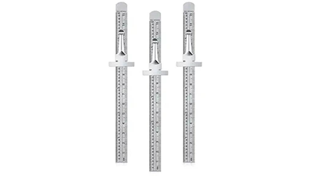 stainless steel pocket rulers