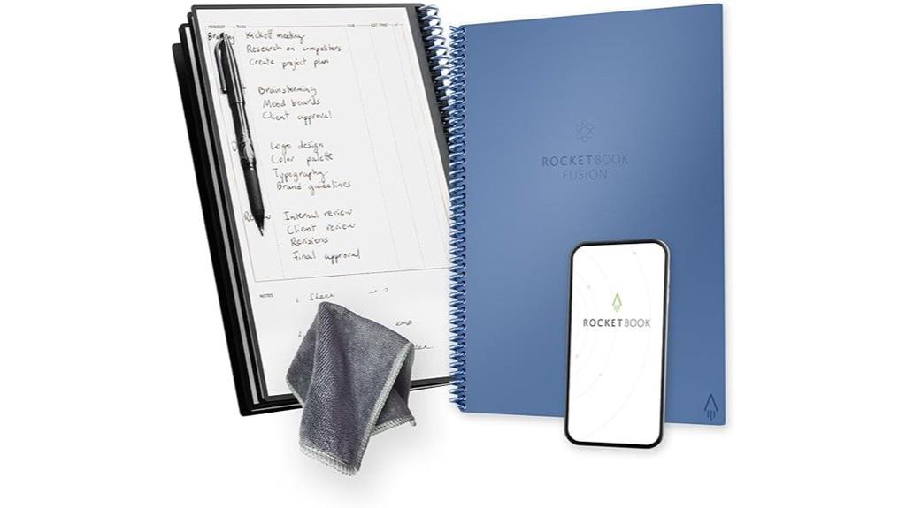 steel blue rocketbook fusion