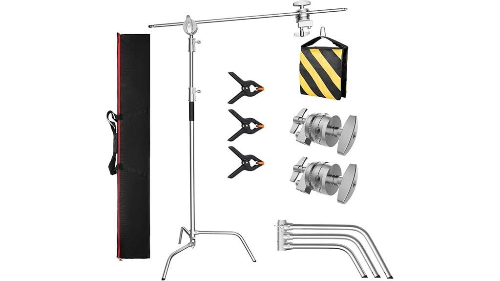 sturdy c stand with boom