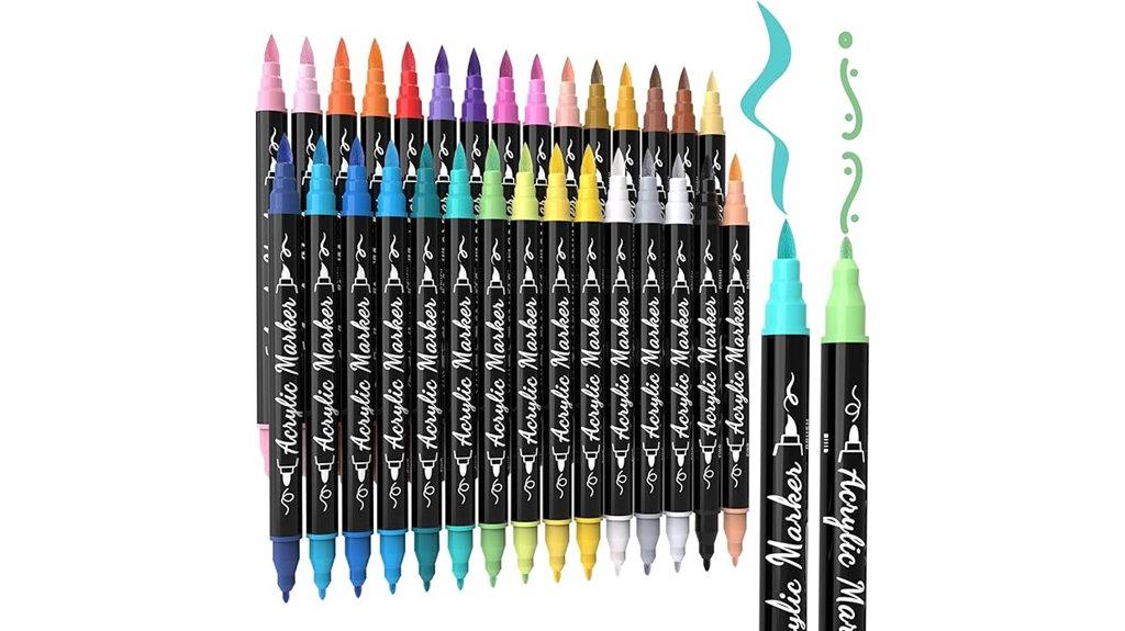 thirty color acrylic pens