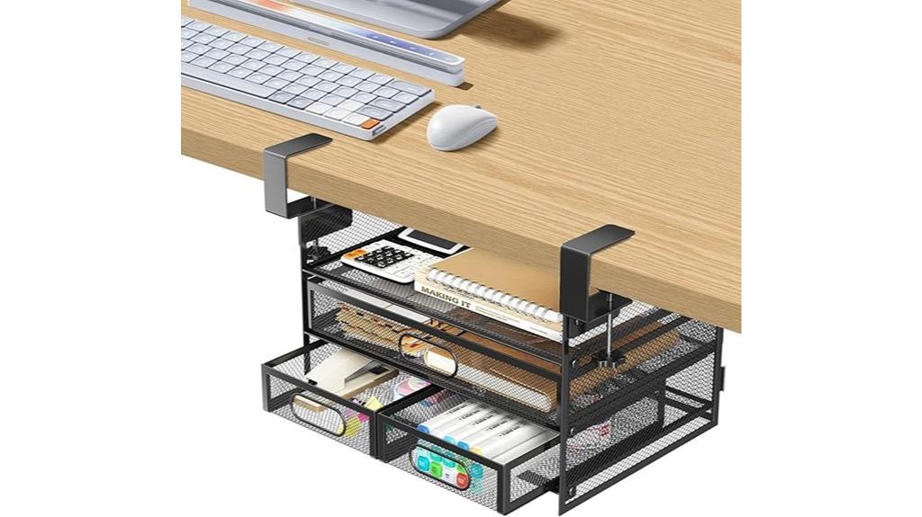 three layer desk drawer organizer