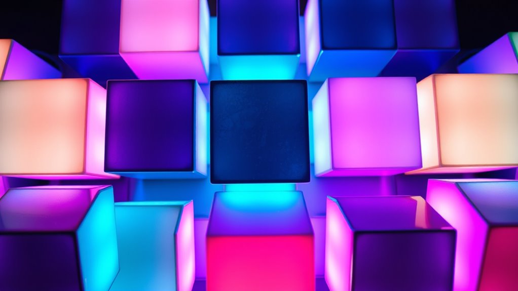 top led photo light cubes