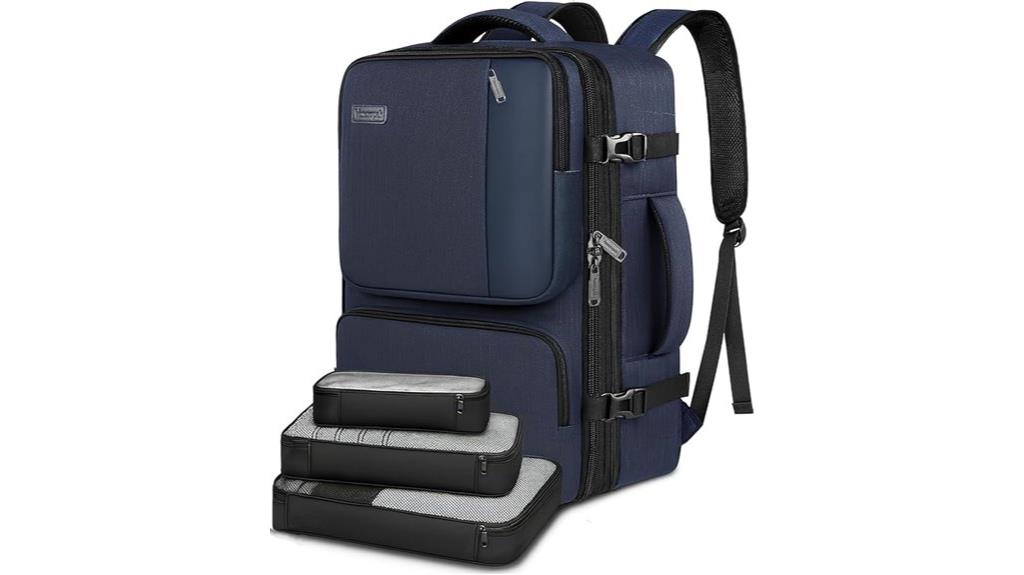 travel backpack with packing cubes