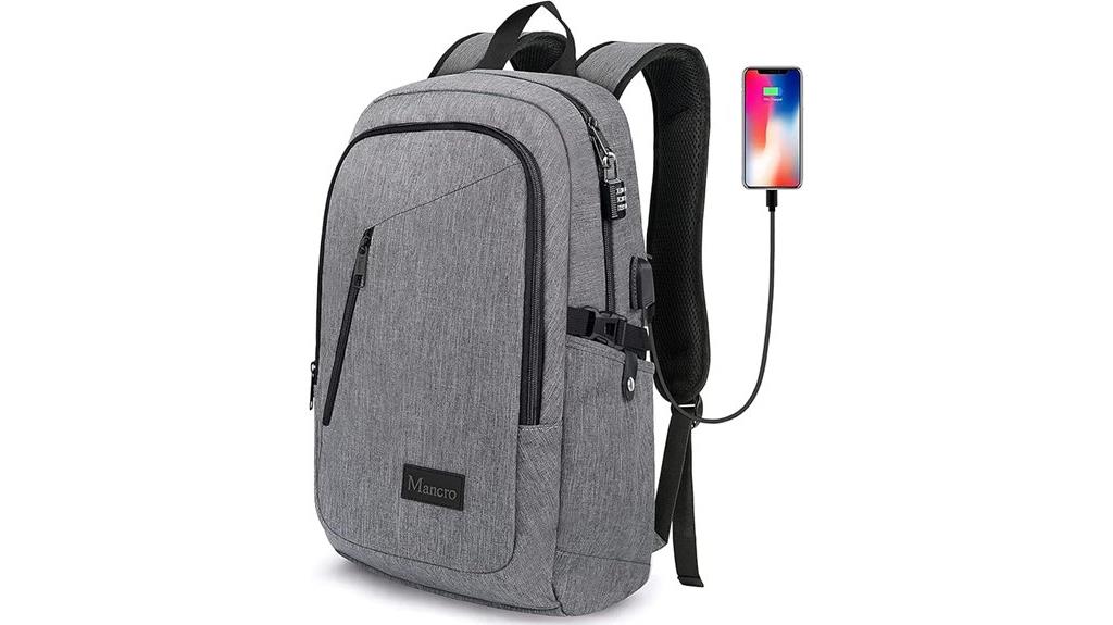 travel friendly mancro backpack