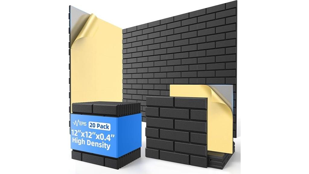 twenty high density acoustic foam