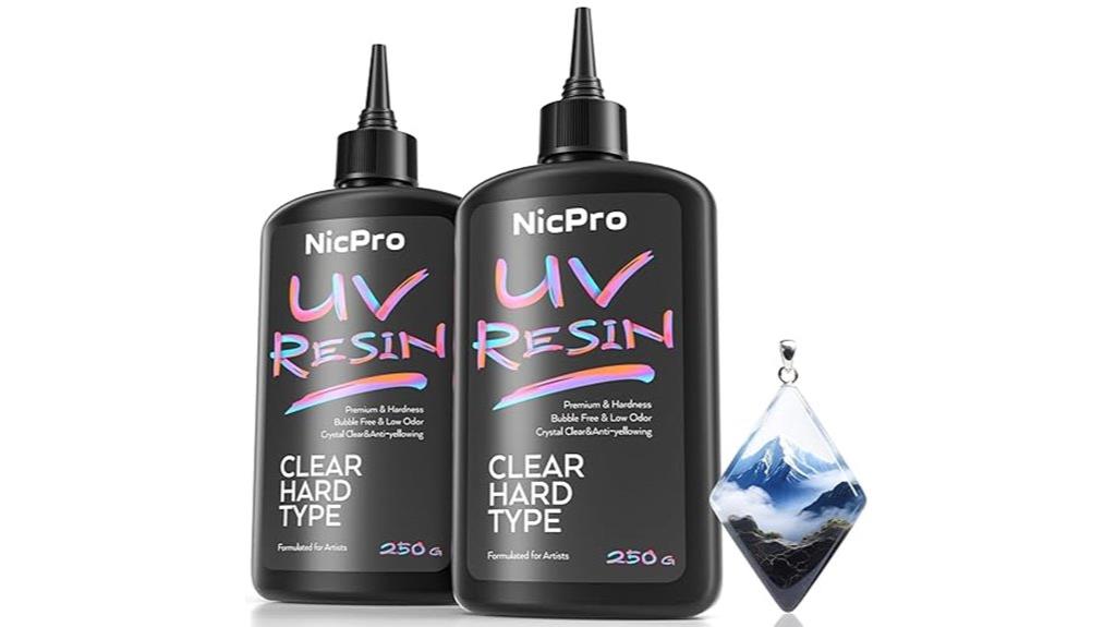 two 500g uv resins