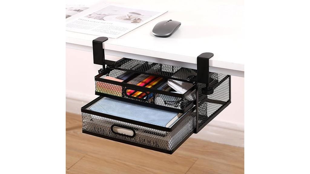 under desk drawer organizer