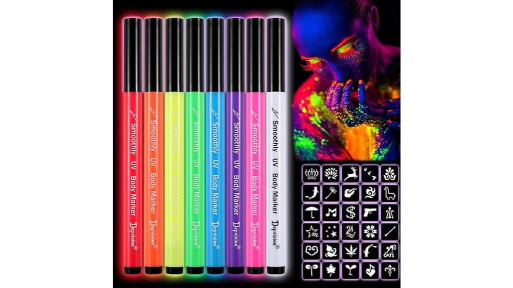 uv face paint kit
