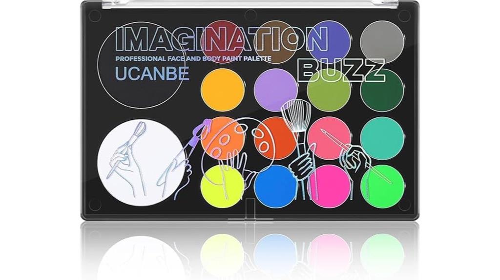 vibrant 18 color face paint