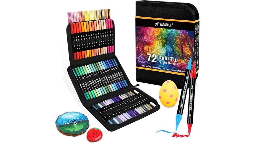 vibrant acrylic art markers