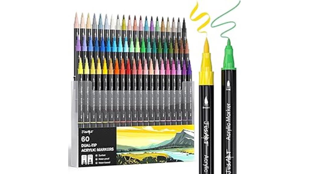 vibrant dual tip paint pens