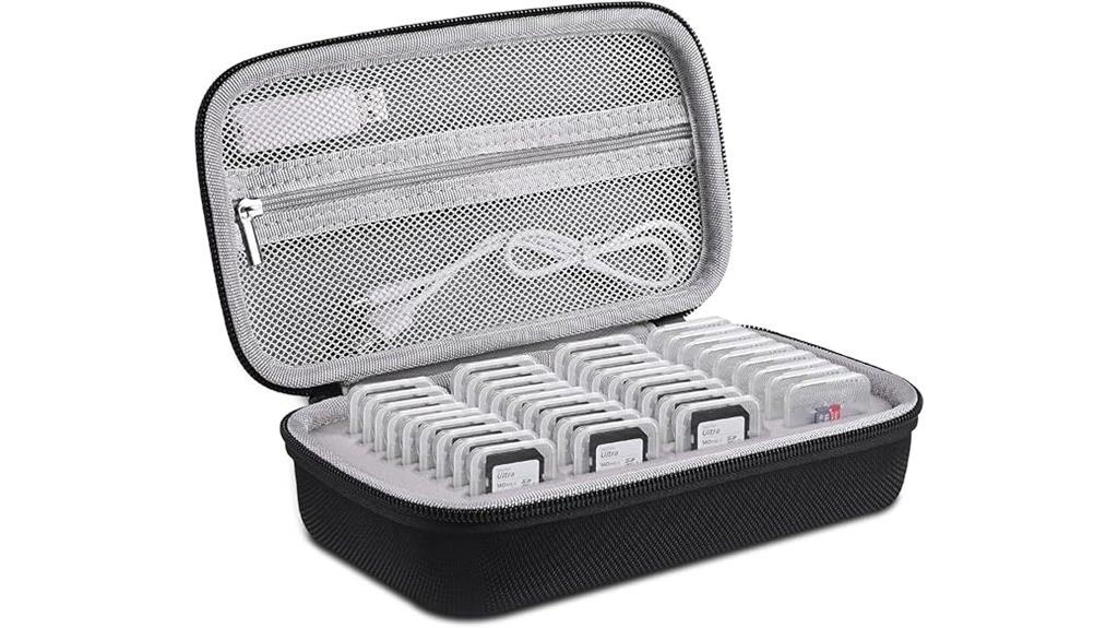 water resistant memory card organizer