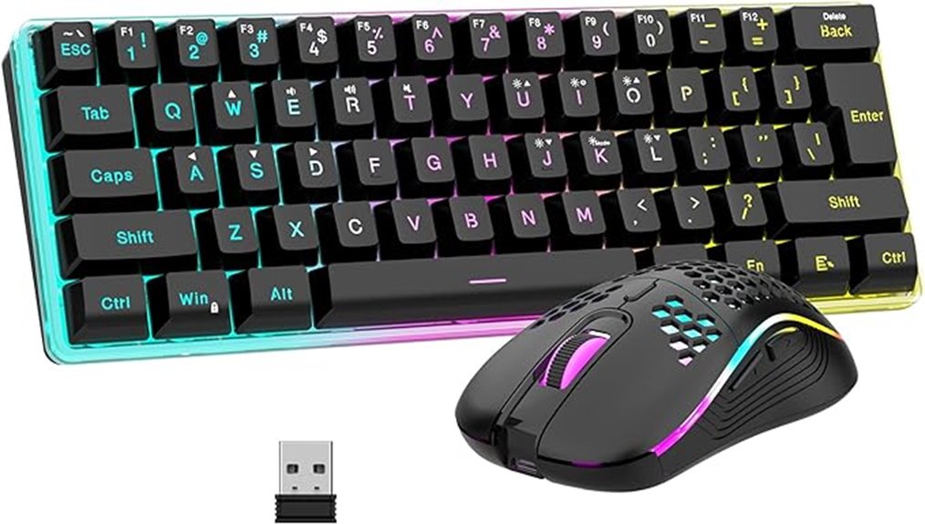 wireless gaming keyboard combo