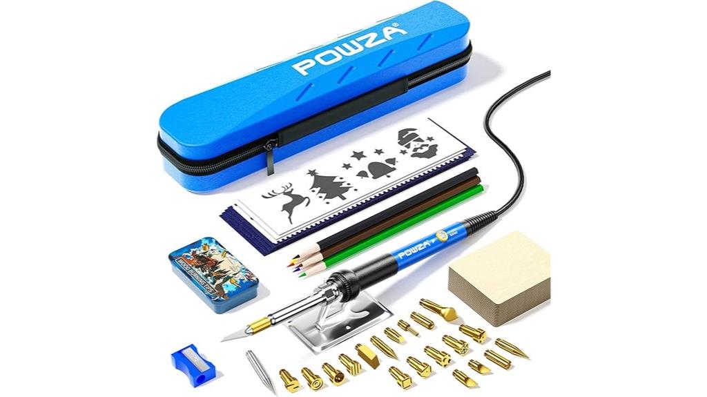 wood burning kit blue 72 pieces