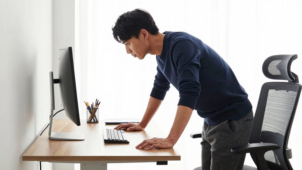 proper ergonomic desk setup