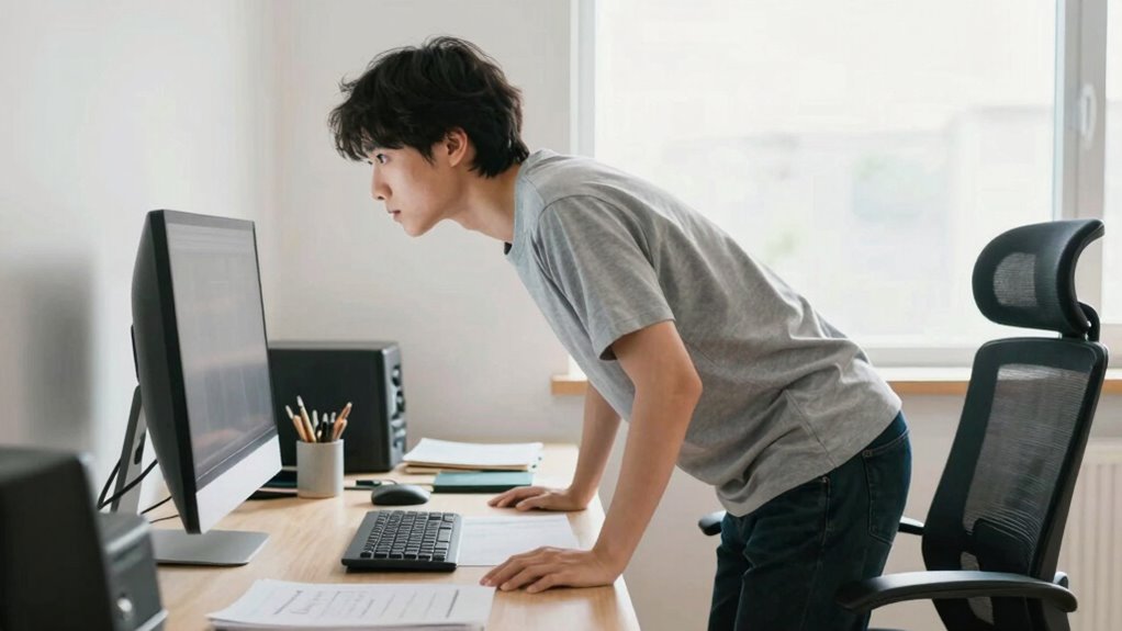 supportive footwear and ergonomic setup